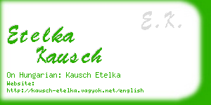 etelka kausch business card